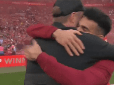 El más querido por Klopp: lindo abrazo entre Luis Díaz y el DT de Liverpool