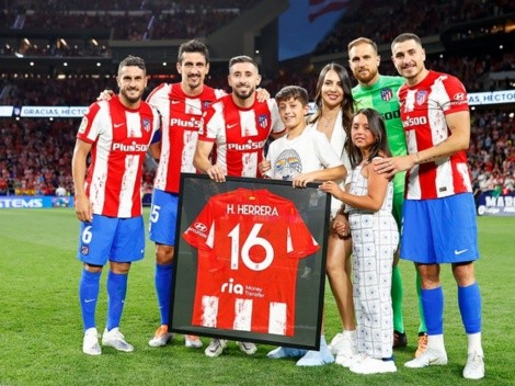 Herrera recibió un emotivo homenaje del Atleti