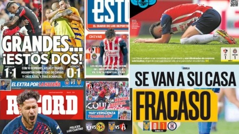 Las portadas de los diarios deportivos resaltaron la eliminación de Chivas