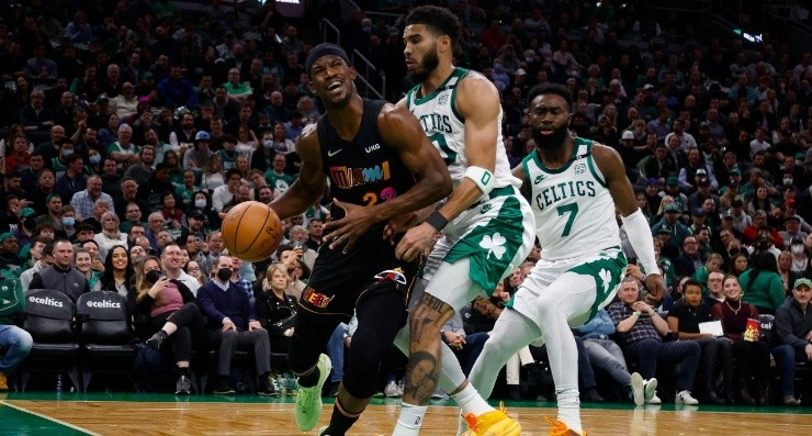 Jimmy Butler vs. Celtics - Getty Images