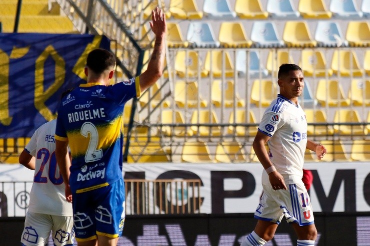 El tanto de Cristián Palacios fue anulado por una rodilla | Foto: Agencia Uno 