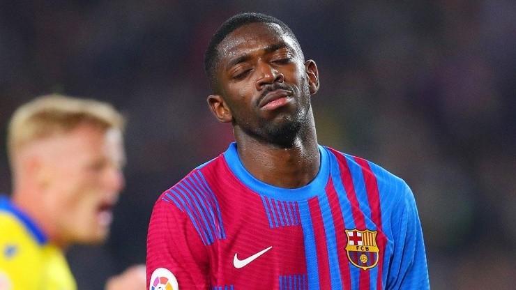 Dembélé en acción con Barcelona.