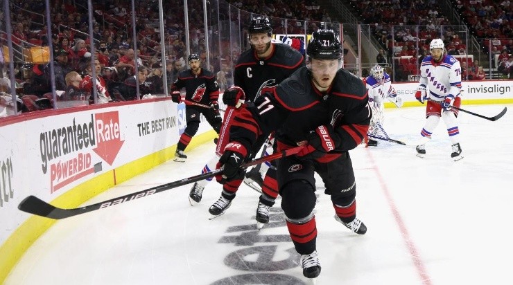 Jesper Fast #71 of the Carolina Hurricanes (Photo by Bruce Bennett/Getty Images)
