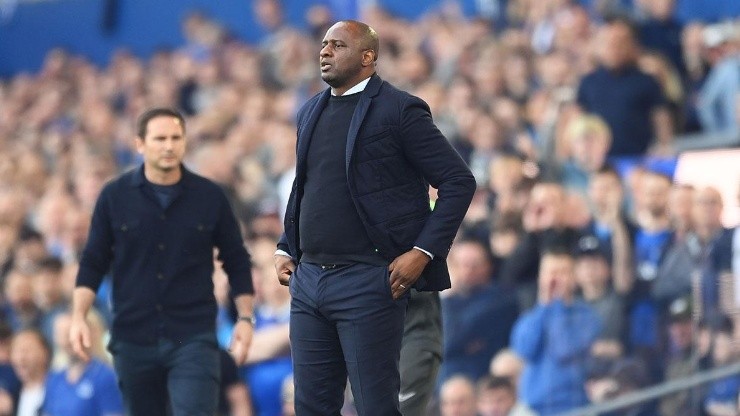 Patrick Vieira en dirección de Crystal Palace ante Everton.