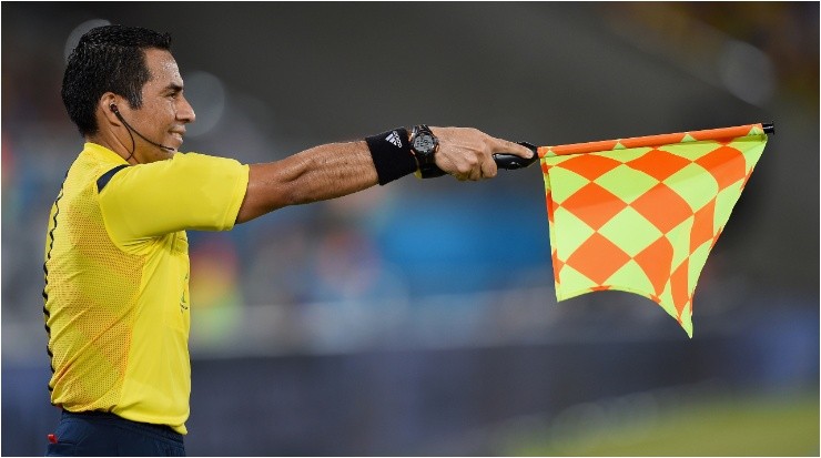 An assistant referee during a FIFA World Cup. (Laurence Griffiths/Getty Images)