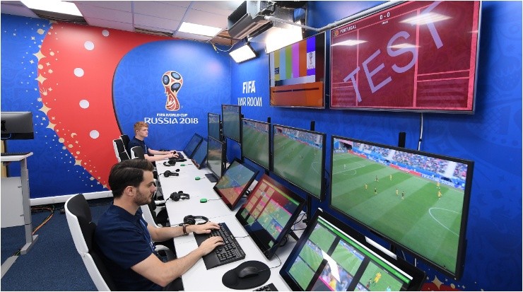 The Video Assistant Refeee Room. (Laurence Griffiths/Getty Images)