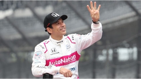 Helio Castroneves at the 105th edition of the Indy 500