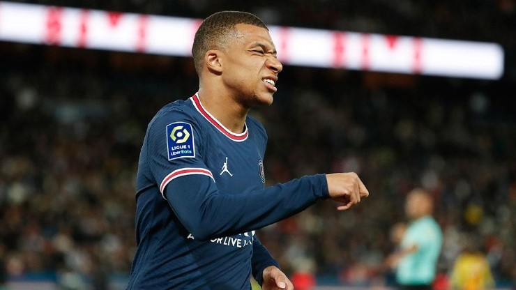 Kylian Mbappé en partido de la Ligue 1.