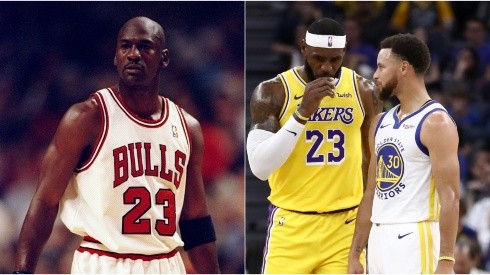 Michael Jordan, LeBron James y Stephen Curry