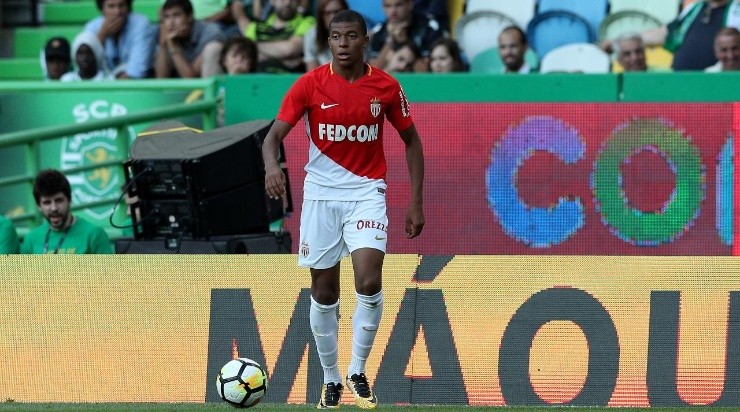 Kylian Mbappe with Monaco in 2017 (Photo by Carlos Rodrigues/Getty Images)