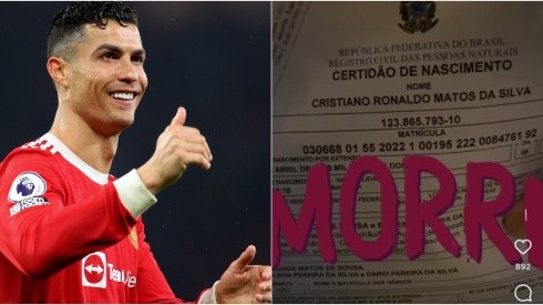 Jovem descobriu que seu filho se chama Cristiano Ronaldo.