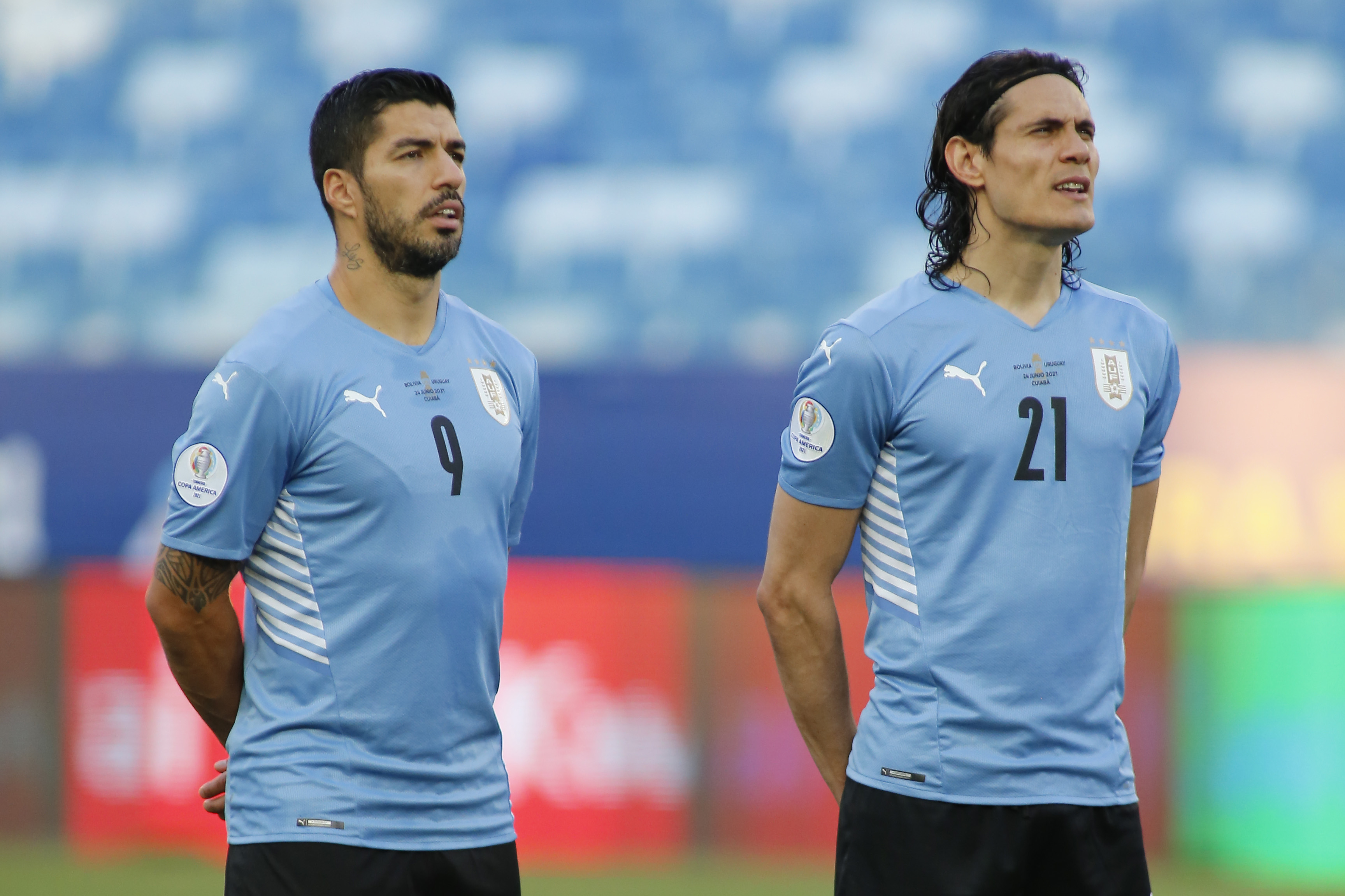 Luis Suárez y Edinson Cavani buscan club (Getty Images)