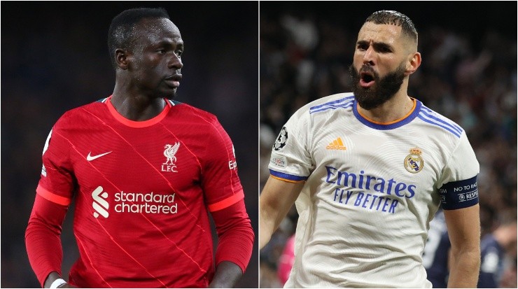 Sadio Mane of Liverpool and Karim Benzema of Real Madrid (Getty Images).