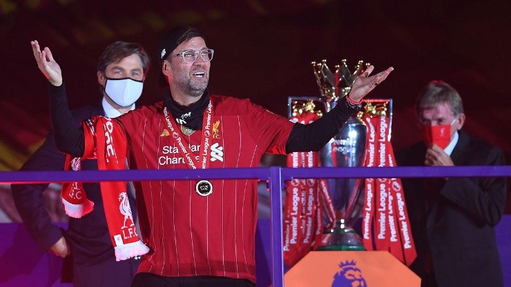 Jurgen Klopp en festejo de Premier League.