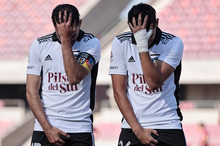 La icónica celebración entre Solari y Suazo | Foto: Agencia Uno 