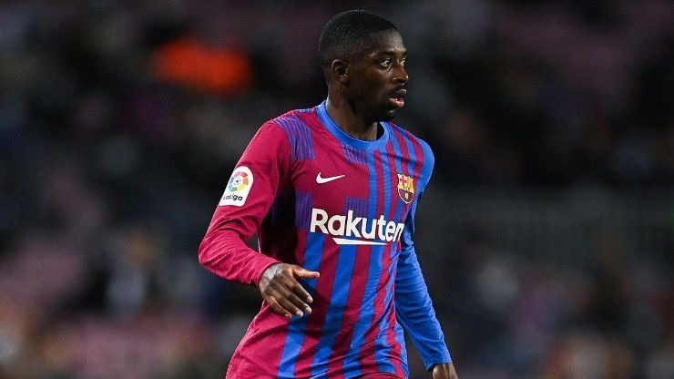 Dembélé en acción con Barcelona.