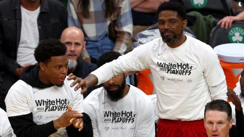 Kyle Lowry y Udonis Haslem.