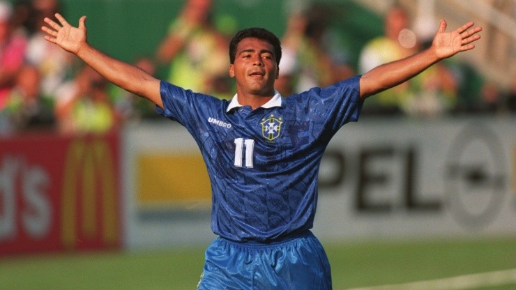 Foto: Mike Powell/ALLSPORT/Getty Images | Romário durante a Copa de 1994