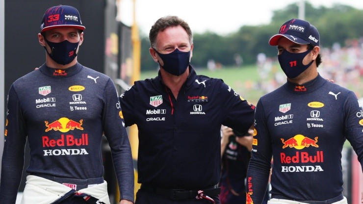 Horner, Pérez y Verstappen, el trío que quiere seguir triunfando en la F1.