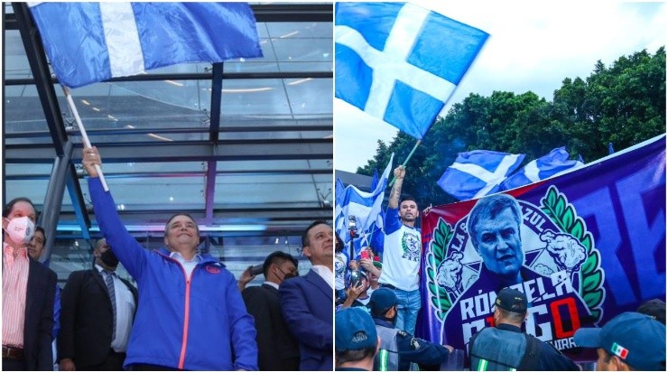 Diego Aguirre, frente a frente con La Sangre Azul. (@CruzAzul)