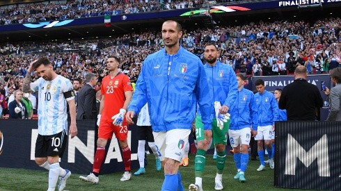 Giorgio Chiellini se despidió en la Finalissima.