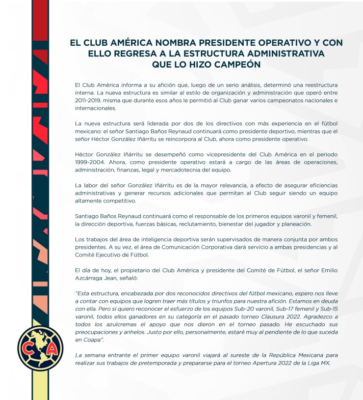 Reestructuración en América