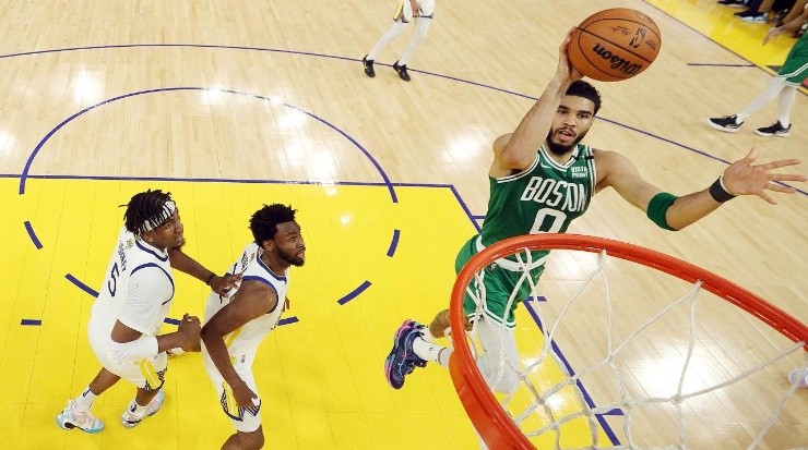 Jayson Tatum #0 of the Boston Celtics (Photo by Ezra Shaw/Getty Images)