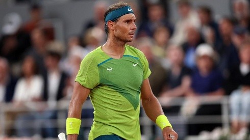 Rafael Nadal en acción de semifinales.