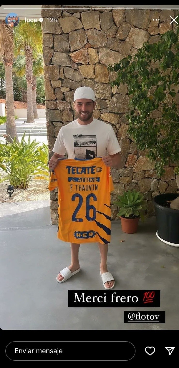 Luca Zidane con la camiseta de Tigres | Instagram