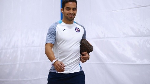 Adrián Aldrete en su arribo al estadio Azteca