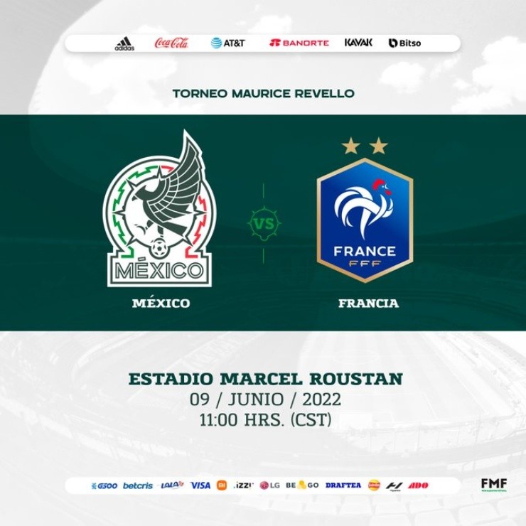 El anuncio del partido entre México y Francia (@miseleccionmx)