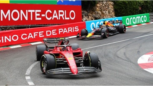 Carlos Sainz followed by Max Verstappen during the F1 Grand Prix of Monaco