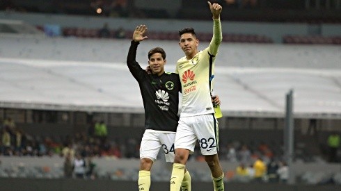 Diego Lainez y Edson Álvarez con América en el torneo Clausura 2017.