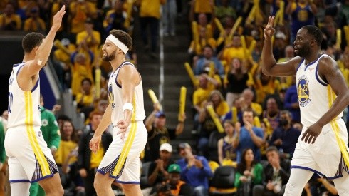 Stephen Curry, Klay Thompson y Draymond Green.