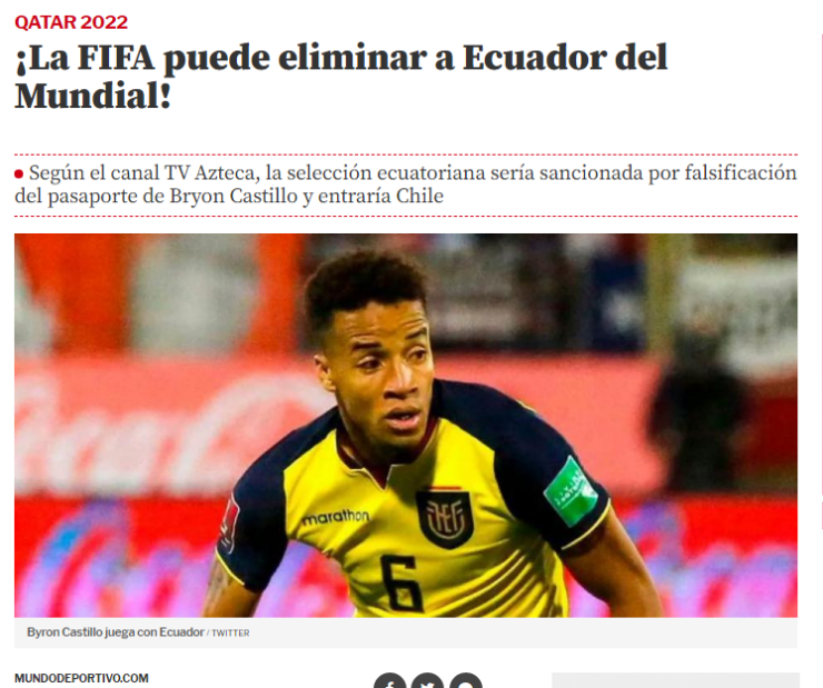 MundoDeportivo Caso Byron Castillo