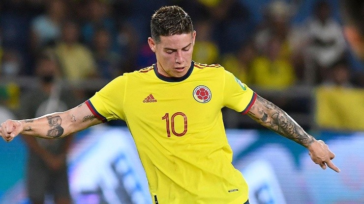 James Rodríguez en juego de Colombia.