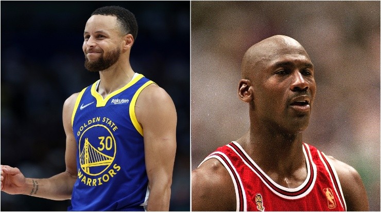 Curry y Jordan, de los mejores jugadores en la historia de la NBA. (Getty Images)