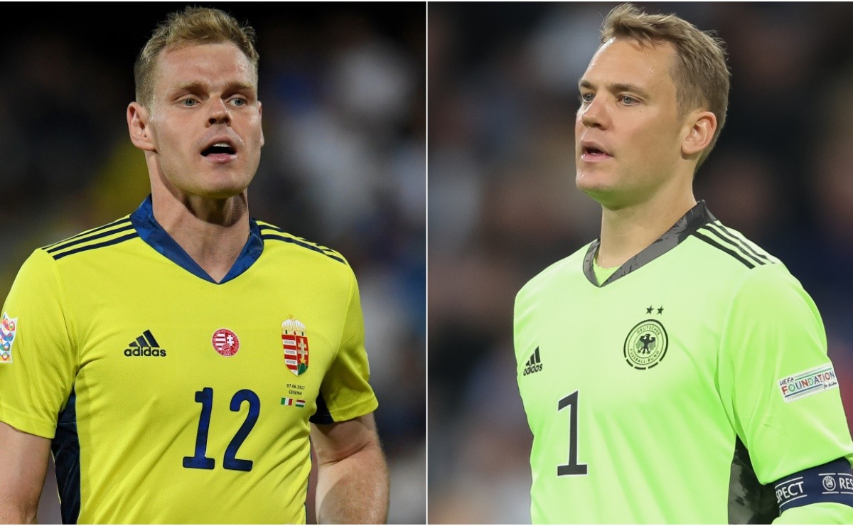 Denes Dibusz Of Hungary And Manuel Neuer Of Germany  242310155 