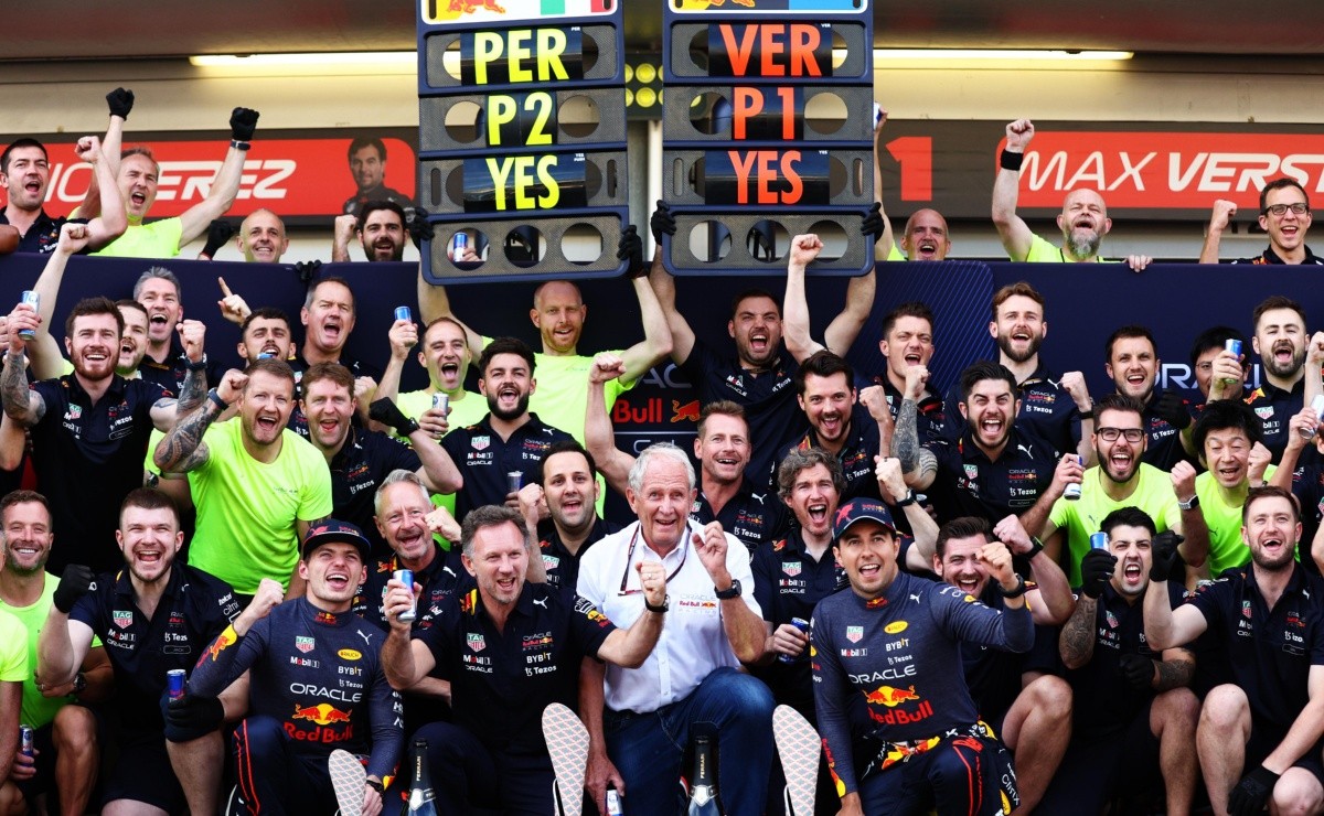 Helmut Marko knocked down Sergio Pérez after being second to Max Verstappen in Baku