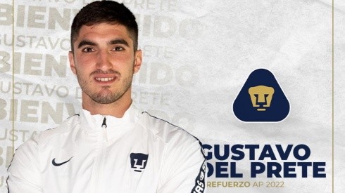 Gustavo Del Prete es nuevo jugador de Pumas UNAM.