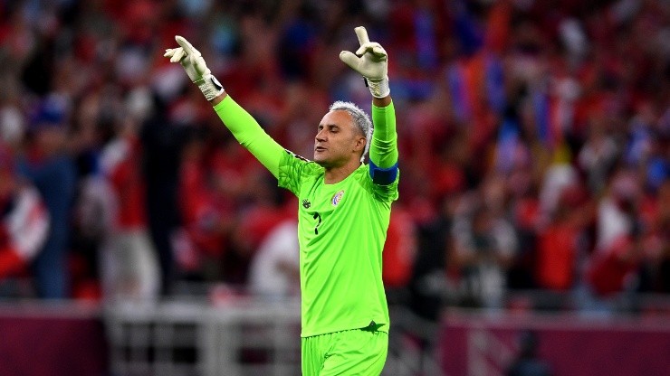 Keylor Navas of Costa Rica celebrates