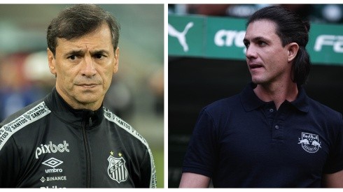 Robson Mafra/AGIF e  Ettore Chiereguini/AGIF - Santos e Bragantino se enfrentam na 13ª rodada do Brasileirão.