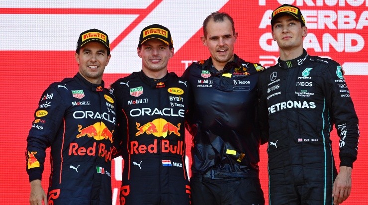 Red Bull, al dominio del último podio en Bakú. (Getty)