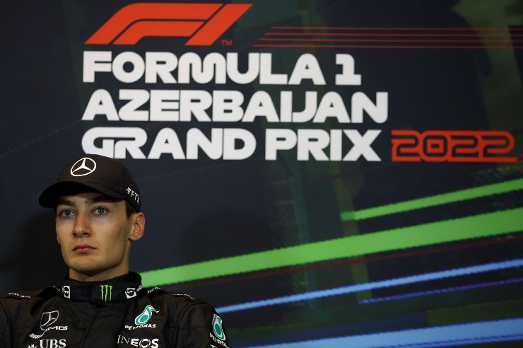 Russell sumó un nuevo podio en Azerbaiyán. Créditos: Getty Images