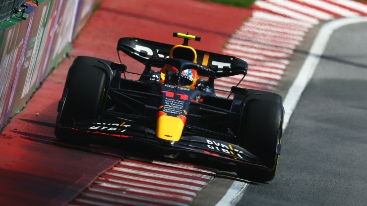 Sergio Pérez girando en el Gran Premio de Canadá.