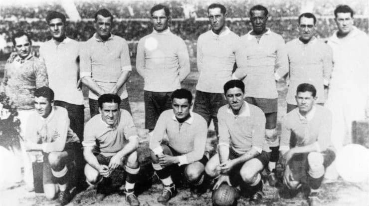 The Uruguayan Team, champion of the FIFA World Cup. (Getty Images)