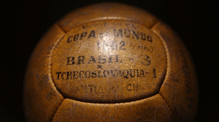 The match ball of the final game of the FIFA World Cup Chile 1962. (Mario Tama/Getty Images)