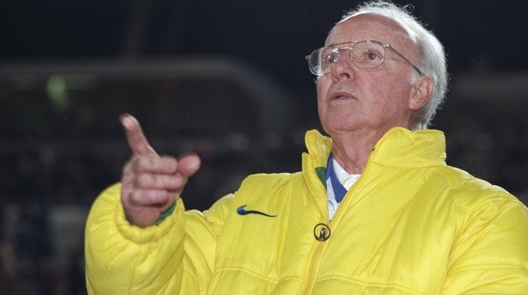 Mario Zagallo, Brazilian coach. (Mark Thompson /Allsport)