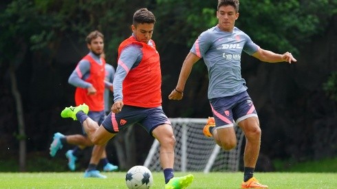 Marco García y Santiago Trigos en el entrenamiento