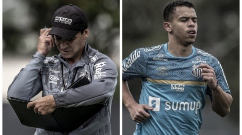 Montagem: fotos de Ivan Storti/Santos FC - Bustos deve surpreender Corinthians com Sandry na trinca de volantes